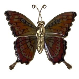 Butterfly pin brooch